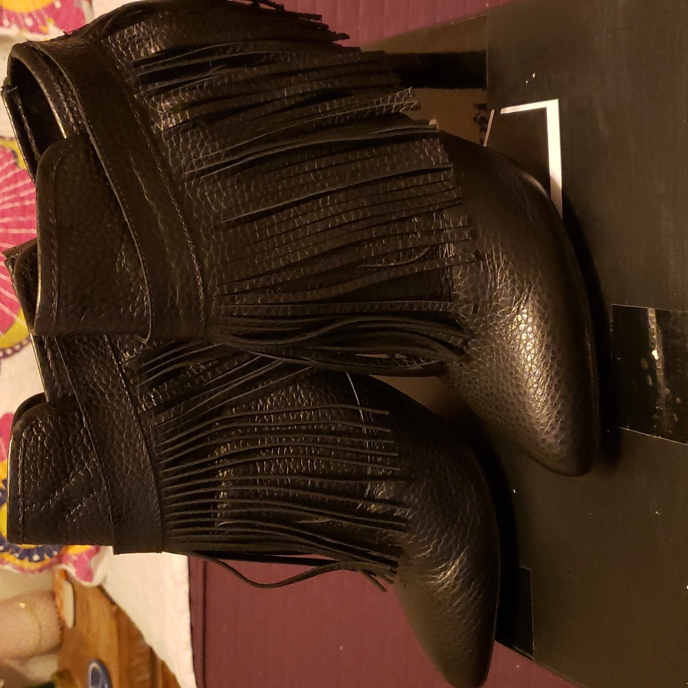 Maria Fringe Ankle Boots